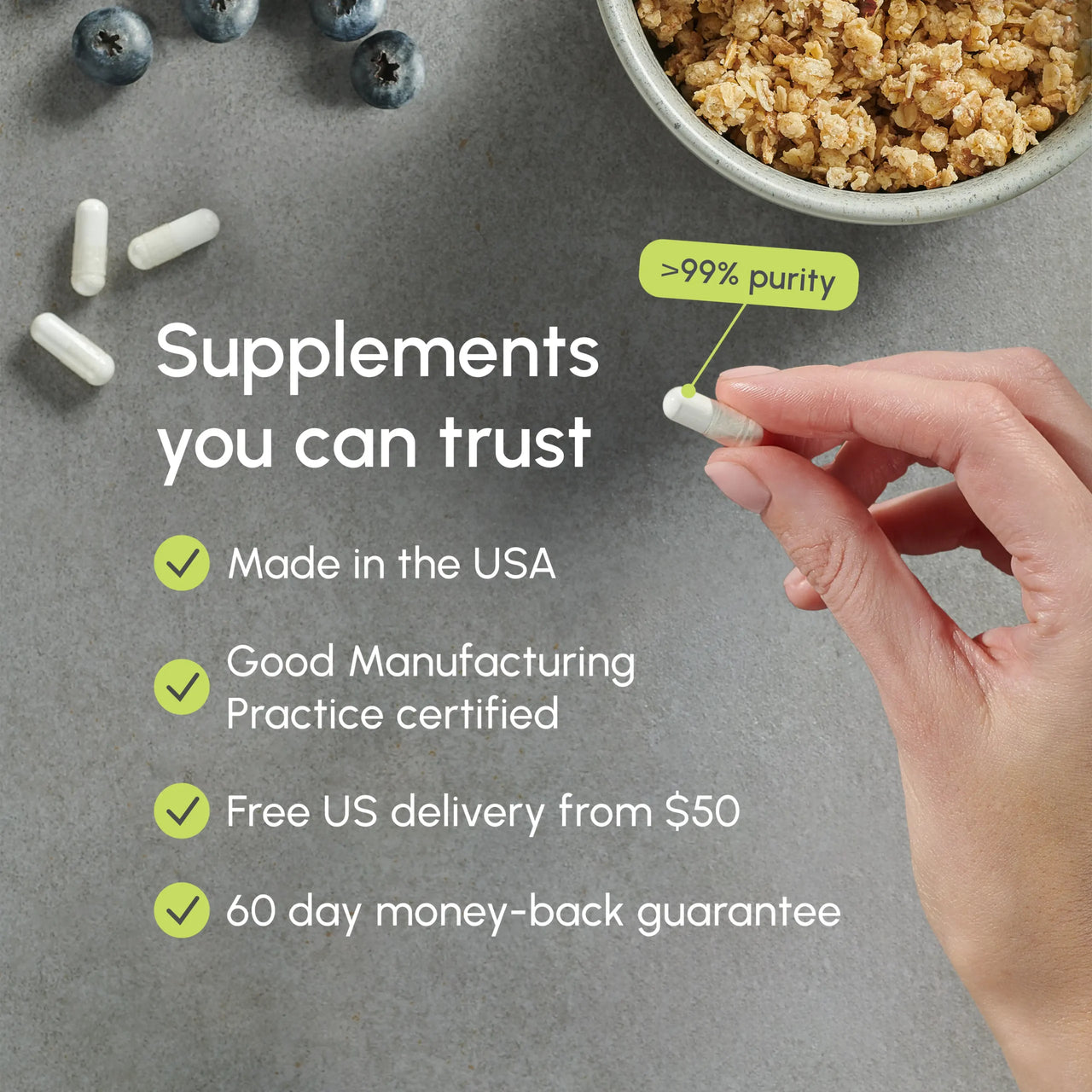 Pure Nicotinamide Mononucleotide Capsules